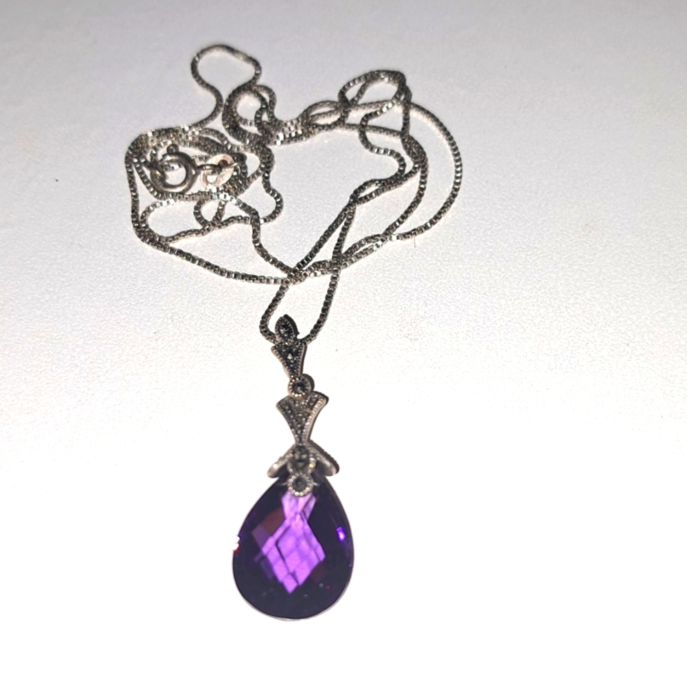 Sterling Silver Amethyst Necklace